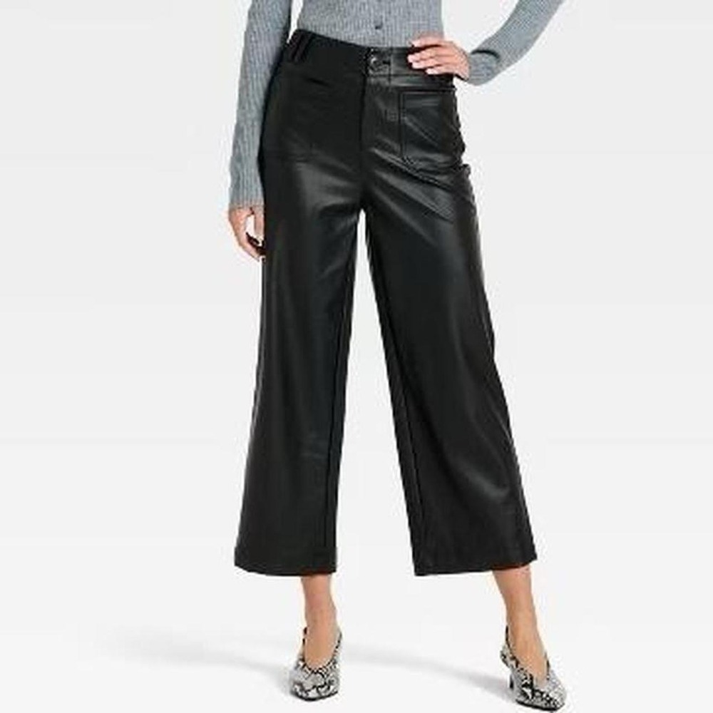 A New Day Women's Faux Leather Sailor Pants